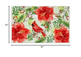 Olivia's Home - 32" x 22" Accent Rug - Christmas Colors & Cardinal