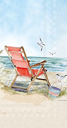 Boston International - Paper Guest Towel 16 Count - Beach Chairs