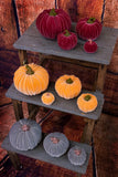 Boston International Decorative Tabletop Velvet Pumpkin, 3 x 3-Inches, Orange