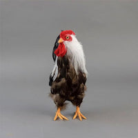 ZUCKER - Rustic Rooster Country Decorations | Farmhouse Decor | 12" White Natural Rooster Statue Figurine