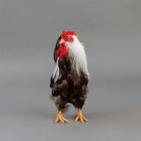 ZUCKER - Rustic Rooster Country Decorations | Farmhouse Decor | 12" White Natural Rooster Statue Figurine
