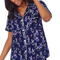 BedHead - Short Sleeve Cropped PJ Set - Bunnies - Large