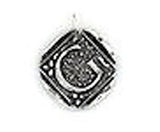 Wax Insignia - Seal Charm - Silver Plated - "G"