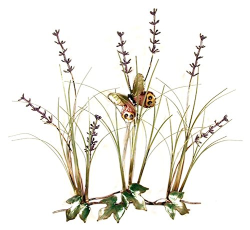 Bovano - Wall Sculpture - Field of Lavender with Butterfly