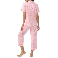 BedHead - S/S Woven Cotton Poplin Cropped PJ Set - Balloon Ride - Large