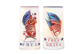 Stony Creek - 10" Frosted Glass USB Lighted Vase - Free and the Brave