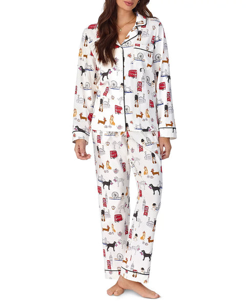 BedHead - Classic Stretch Jersey L/S PJ Set - Loyal Londoners - Large