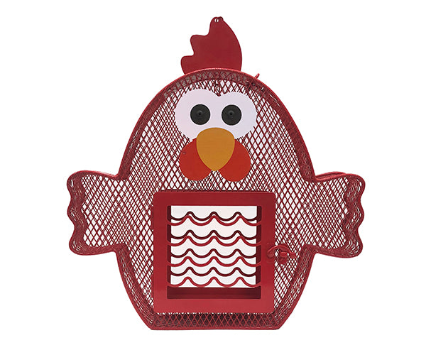 GC - Heath - Mesh Seed & Suet Bird Feeder - Whimsical Red Chicken