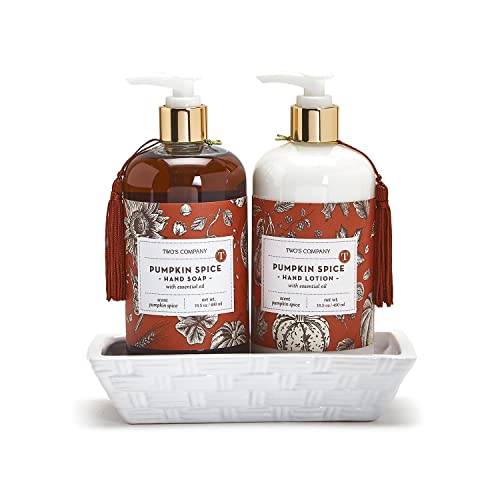 Two's Company - Scented Hand Soap & Lotion Set in Tray