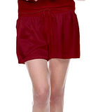 PJ Harlow - 2 Piece Set - Knit Tank & Satin Boxers - Red - XS