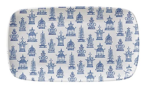 Merritt - Melamine Rectangle Loaf Tray - Chinoiserie - 15.5"