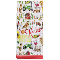 Boston International - 28x18 Tea Towel Set of 2 - State Collection - Kansas