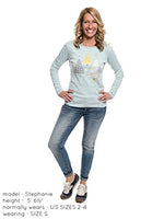 Green 3 - Women's Long Sleeve T-Shirt - Metallic Trees Blue - X-Large