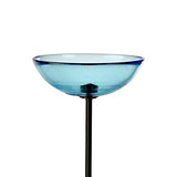 Couronne - Mosaic Bird Poppy Stake Feeder - Aqua