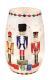 Stony Creek - Frosted Glass 5" Lighted Vase - Nutcracker Season Men