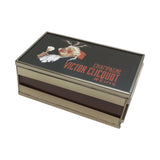 JM Piers - Footed Glass Matchbox Cover - Victor Clicquot Replica