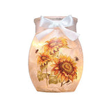 Stony Creek - Frosted Glass - 3" Lighted Vase - Sunflowers A