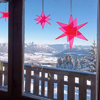 Cazador-del-sol - 8" Hanging 3D Star - Red
