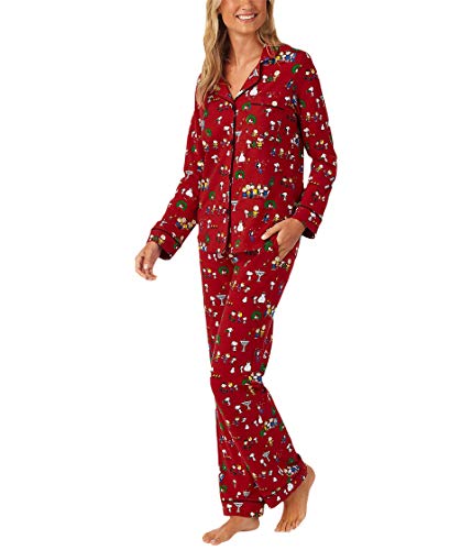 BedHead - Classic Long Sleeve Pajama Set - Peanuts Winter Fun - X-Small