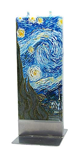 Flatyz - Twin Wick Flat Candle - Van Gogh - The Starry Night