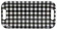 Boston International - 15" x 8" Melamine Serving Tray - Black & White Check