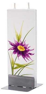 Flatyz - Twin Wick Flat Candle - Purple Flower