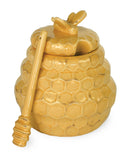Boston International - 2-Piece Honey Pot Jar & Dipper - Honeycomb