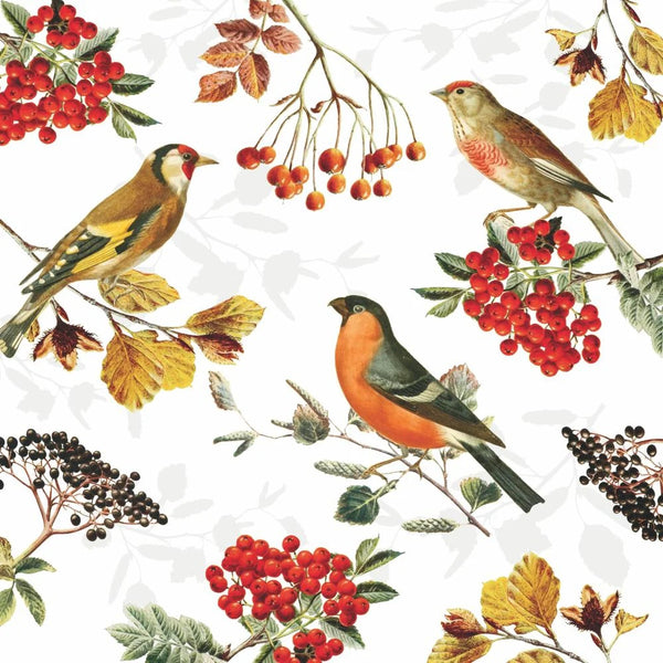 Paperproducts Design - 5" Beverage Napkins - Autumn Birds