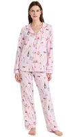 BedHead - Classic Cotton L/S Pajama Set - Let's Do Brunch - Large (US 12-14)
