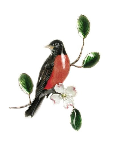 Bovano - Wall Sculpture - Robin On Dogwood Branch