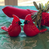Gift Essential - Blown Glass Salt & Pepper Set - Red Cardinals