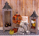 Boston International - 5" Chenille Fabric Pumpkin - White
