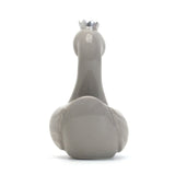 Child to Cherish Ceramic Swan Piggy Bank with Silver Crown, Gray