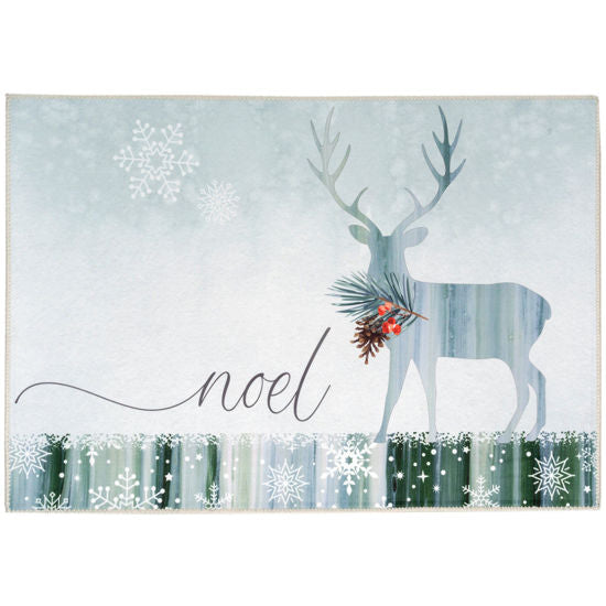 Olivia's Home - 22x32 Indoor/Outdoor Accent Rug - Noel Deer