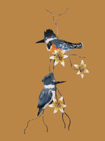 Bovano - Wall Sculpture - Male & Female Kingfisher