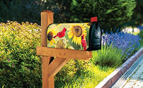 MailWraps - Mailbox Cover - Sunflower Cardinal