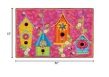 Jellybean Olivia's Home Decorative Birdhouse Village Accent Rug - 22" W x 32" L