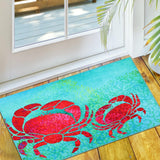 Olivia's Home - 32" x 22" Accent Rug - Red Crab Tapestry