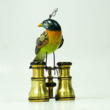 Mullanium - Steampunk Inspired Sculpture - Silver Ear Mesia on Binoculars