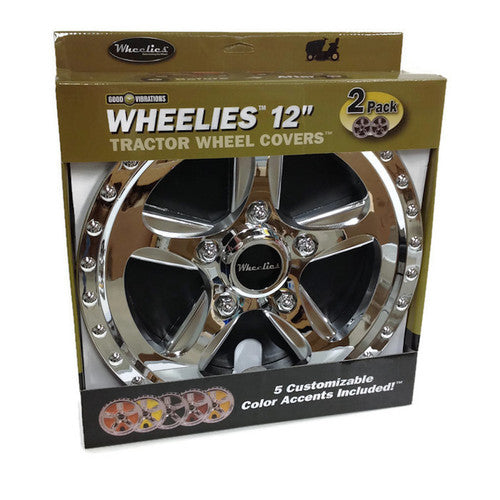 Good Vibrations - Wheelies - 12" Tractor Wheel Cover Set - Silver