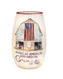 Stony Creek - 5.25" Frosted Glass USB Lighted Vase - Independence Day