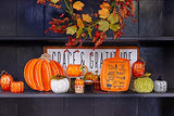 Boston International - 5" Chenille Fabric Pumpkin - White