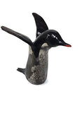 PotTerre Raku Penguin - 5.5" Flying Front - Naked Finish