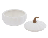 Boston International - Large Pumpkin Serving Bowl & Lid - White