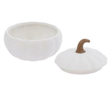 Boston International - Large Pumpkin Serving Bowl & Lid - White