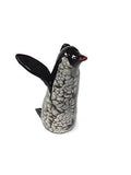 PotTerre Raku Penguin - 6" Flying Front - Naked Finish