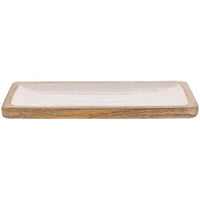 Boston International - 14" x 7" Rectangle Tray - Mango Wood & Mother of Pearl