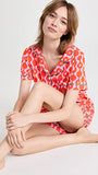 BedHead - Stretch Short Sleeve Shorty PJ Set - GoGo Geo - X-Small