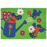 Jellybean - 30x20 Indoor/Outdoor Accent Rug - Bluebirds & Watering Can