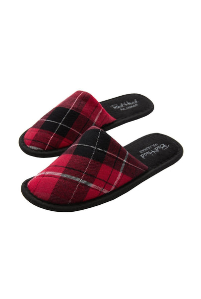 Bedhead - French Terry Lined Woven Cotton Slippers - Nicholas Plaid - L/XL